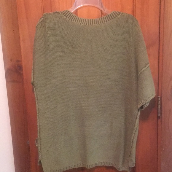 Sundance sweater short sleeve 100% cotton sage green size L - Picture 4 of 4